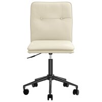 Eetkamerstoel kunstleer cr&egrave;mekleurig 3