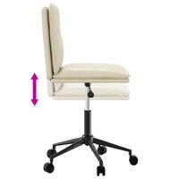 Eetkamerstoel kunstleer cr&egrave;mekleurig 6