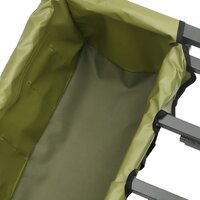 Viskar met wiel gepoedercoat staal groen 9