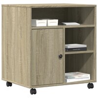 Printerkastje met wielen 60x50x67 cm sonoma eikenkleurig 4