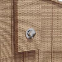 Buitendouche 100x100x241,5 cm poly rattan en acaciahout beige 8