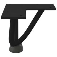 Haarspeld tafelpoten 4 st 10 cm massief staal zwart 6