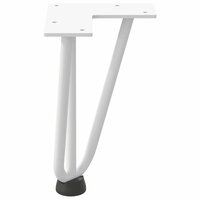 Haarspeld tafelpoten 4 st 20 cm massief staal wit 6