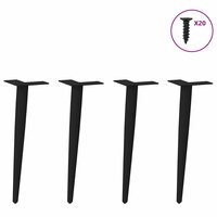 Salontafelpoten conische vorm 4 st 42-43 cm staal zwart 3