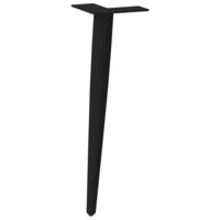 Salontafelpoten conische vorm 4 st 42-43 cm staal zwart 4