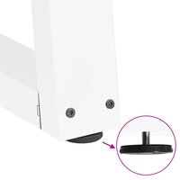 Eettafelpoten 2 st V-vormig 40x(30-31,3) cm staal wit 9