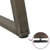 Eettafelpoten 2 st V-vormig 40x(30-31,3) cm staal naturel 9