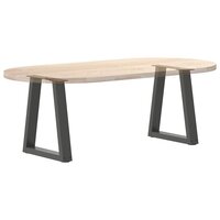 Eettafelpoten 2 st V-vormig 28x(42-43,3) cm staal antraciet 8