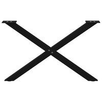 Salontafelpoten 2 st X-vormig 70x(42-43) cm staal zwart 4