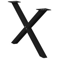 Salontafelpoten 2 st X-vormig 70x(42-43) cm staal zwart 5
