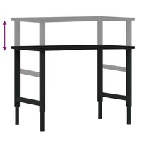 Werkbank 100x60x(71,5-98) cm eikenhout donkerbruin 9