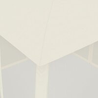 Prieel zijwanden van gaas en dubbel dak 2,93x2,93 m staal cr&egrave;me 7