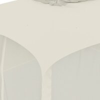 Prieel zijwanden van gaas en dubbel dak 3,93x2,93 m staal cr&egrave;me 7