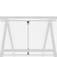 Tuinkas met basisframe 169x169x195 cm aluminium zilverkleurig 9