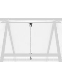 Tuinkas met basisframe 169x169x202 cm aluminium zilverkleurig 9