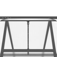 Tuinkas met basisframe 169x169x202 cm aluminium antracietkleur 9