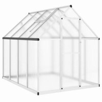 Tuinkas met basisframe 224x169x195 cm aluminium zilverkleurig 2