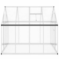 Tuinkas met basisframe 224x169x195 cm aluminium zilverkleurig 4