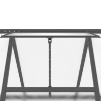 Tuinkas met basisframe 224x169x195 cm aluminium antracietkleur 9