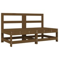 Tuinmiddenbanken 2 st massief grenenhout honingbruin 2