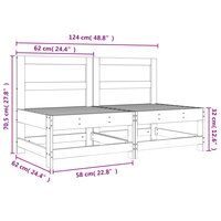 Tuinmiddenbanken 2 st massief grenenhout honingbruin 8