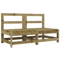 Tuinmiddenbanken 2 st ge&iuml;mpregneerd grenenhout 2