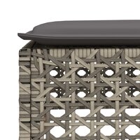 Tuinkruk met kussen 63,5x56x32 cm poly rattan grijs 7