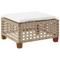 Tuinkruk met kussen 63,5x56x32 cm poly rattan beige 6