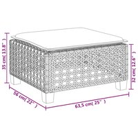 Tuinkruk met kussen 63,5x56x32 cm poly rattan beige 9