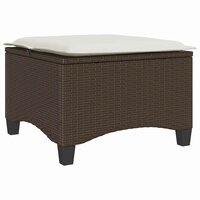 Tuinkrukken met kussens 2 st 55x55x36 cm poly rattan bruin 6