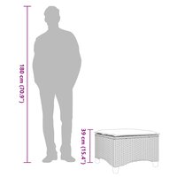 Tuinkrukken met kussens 2 st 55x55x36 cm poly rattan bruin 9