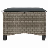 Tuinkrukken met kussens 2 st 55x55x36 cm poly rattan grijs 5