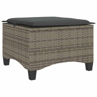 Tuinkrukken met kussens 2 st 55x55x36 cm poly rattan grijs 6