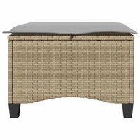 Tuinkrukken met kussens 2 st 55x55x36 cm poly rattan beige 5