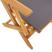 3-delige Bistroset stof en massief hout antracietkleurig 9