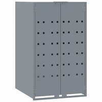 Containerberging voor 3 containers 207x79x117 cm staal grijs 4