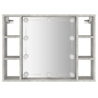 Spiegelkast met LED-verlichting 76x15x55 cm betongrijs 7
