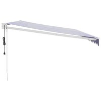 Luifel automatisch uitschuifbaar 5x3 m blauw en wit 4