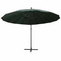 Zweefparasol met aluminium paal 3 m groen 3