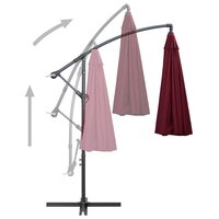Zweefparasol met aluminium paal 3 m bordeauxrood 4