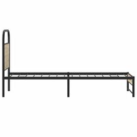 Bedframe zonder matras bewerkt hout gerookt eiken 80x200 cm 6