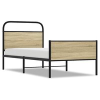 Bedframe zonder matras bewerkt hout sonoma eikenkleur 80x200 cm 2