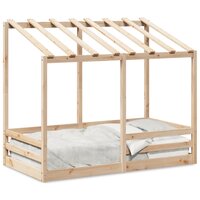 Kinderbed met bedhuis 80x160 cm massief grenenhout 2