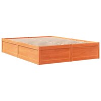 Bed met matras massief grenenhout wasbruin 140x190 cm 3