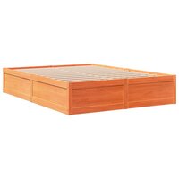 Bed met matras massief grenenhout wasbruin 140x190 cm 6