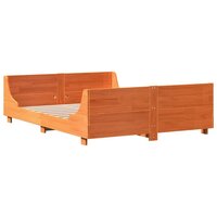 Bed met matras massief grenenhout wasbruin 140x190 cm 3
