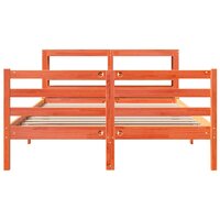 Bed met matras massief grenenhout wasbruin 140x190 cm 4