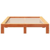 Bed met matras massief grenenhout wasbruin 140x190 cm 4