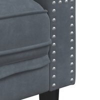 Driezitsbank Chesterfield-stijl en bolsters fluweel donkergrijs 7