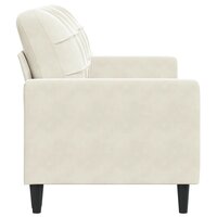 Tweezitsbank 140 cm fluweel cr&egrave;mekleurig 5